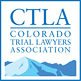 CTLA Colorado Trial Lawyers Association logo featuring blue text above a stylized mountain graphic on a white background.